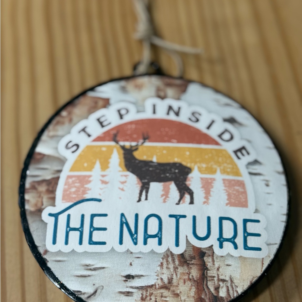 Rustic Nature-Themed Car Freshie (Leather)